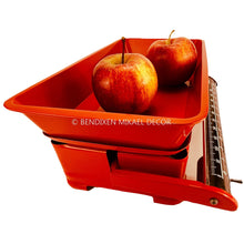 Load image into Gallery viewer, 1970s Red Enamel Vintage EKs Kitchen Scale for Holiday Baking - MOJO Shop