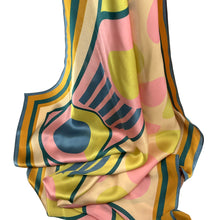 Load image into Gallery viewer, Retro Dot - Pink 70s Funky Dots Mulberry Silk Scarf Square - MOJO Shop -