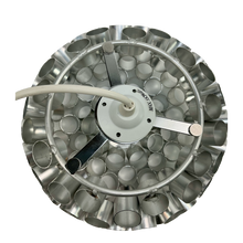 Load image into Gallery viewer, Metallic cylindrical component with multiple small chambers on a white background