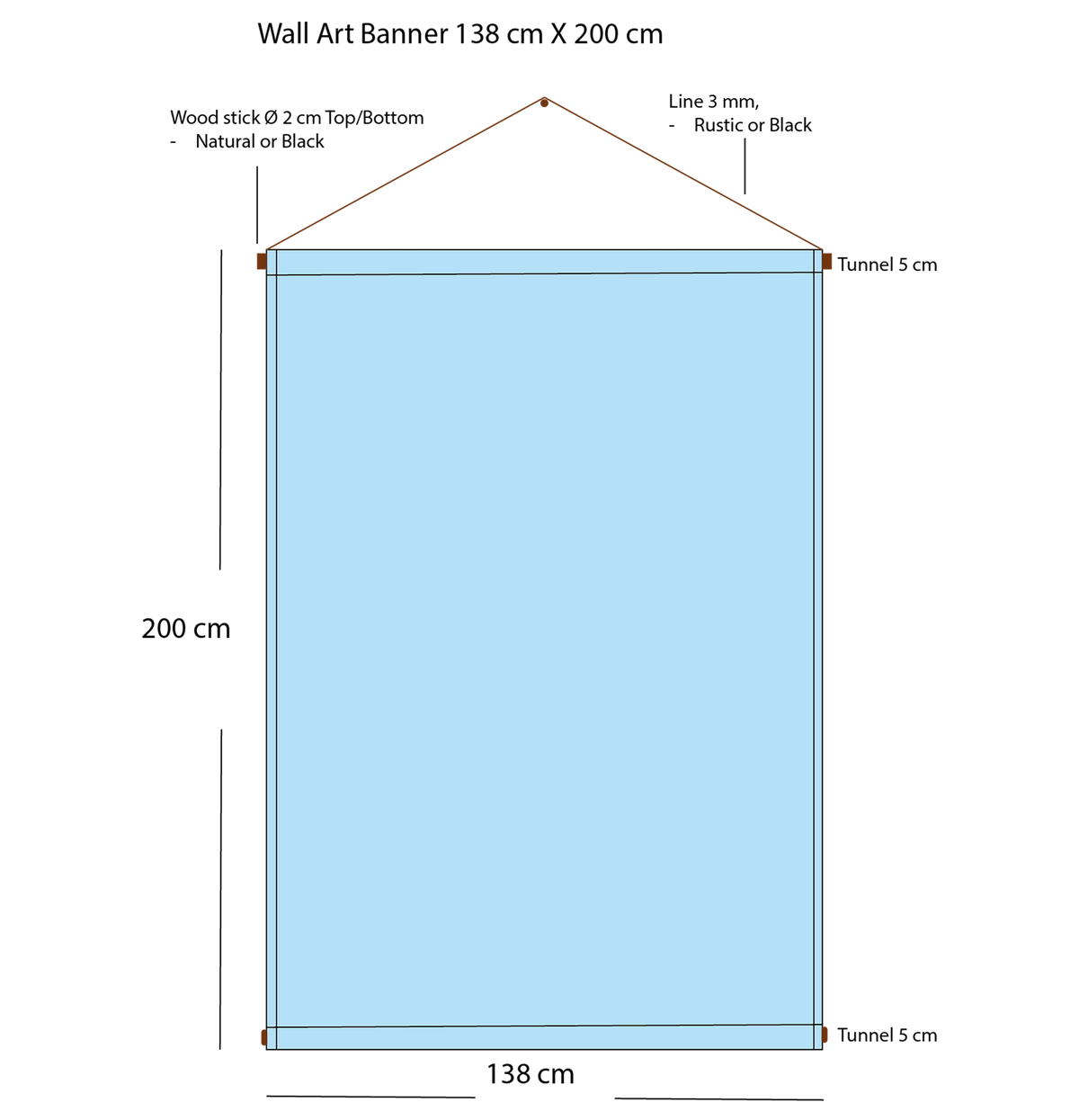 Vægkunstbanner - Thonet Bentwood gyngestol og mand - Bannerstørrelse 138/200 cm, tekstiltryk