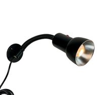Lade das Bild in den Galerie-Viewer, Black wall-mounted lamp with flexible neck on a white background