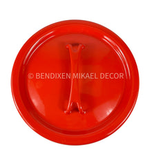 Load image into Gallery viewer, RED Vintage Danish "Kobenstyle" Enamel Pot – Mid-Century Copenhagen Style w/ Teak Handle
