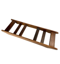 Load image into Gallery viewer, 1960s Midcentury Rosewood Cabaret Tray with 4 Holmegaard Smoked Grey Display Glasses – Scandinavian Modern