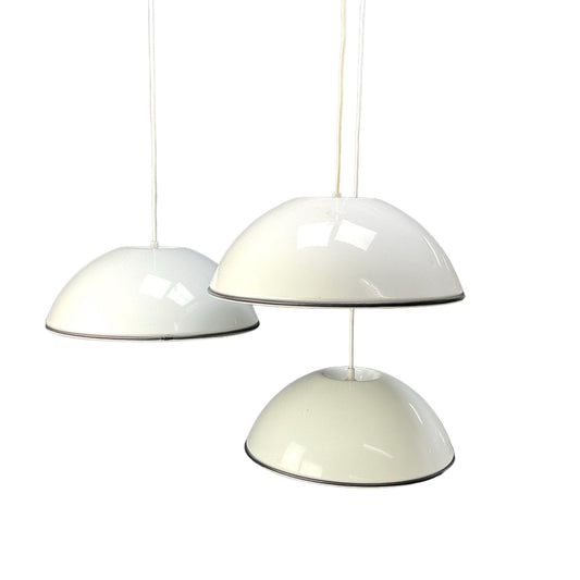 3-piece set of 1962 Flos Italy 'Relemme' pendant ceiling lamps designed by Castiglioni