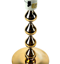 Load image into Gallery viewer, Gold decorative table lamp with a gold base on a white background