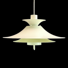 Load image into Gallery viewer, Vintage Lyfa 4109 Pendant Lamp by Erik Balslev, 1970s – Danish Mid-Century Design – Soft Ecru Metal