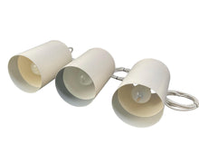 Cargar imagen en el visor de la galería, 3-piece set of Louis Poulsen Cylinder pendant model 16542 in matte white.