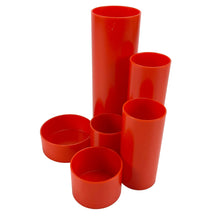 Load image into Gallery viewer, Set of red plastic cups on a white background