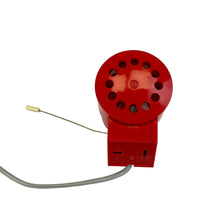Load image into Gallery viewer, Red wall mount lamp with a cable on a white background