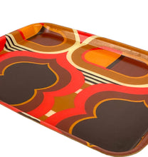 Lade das Bild in den Galerie-Viewer, Decorative tray with a retro pattern on a white background