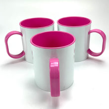 Load image into Gallery viewer, 3D Polymer Mugs, Lunch Box, Plate, Water Bottle, Phone Cases, and Shot Glass.