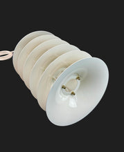 Load image into Gallery viewer, White lampshade with a black background