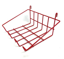 Load image into Gallery viewer, Vintage 1970s-1980s Tomado Red Vinyl Wire Basket Set – Wall-Mounted Shelf Storage – Pop Art, Mid-Century Modern 3 UNIT SET.