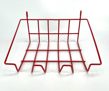 Load image into Gallery viewer, Vintage 1970s-1980s Tomado Red Vinyl Wire Basket Set – Wall-Mounted Shelf Storage – Pop Art, Mid-Century Modern 3 UNIT SET.