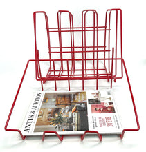 Load image into Gallery viewer, Vintage 1970s-1980s Tomado Red Vinyl Wire Basket Set – Wall-Mounted Shelf Storage – Pop Art, Mid-Century Modern 3 UNIT SET.