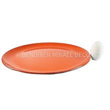 Load image into Gallery viewer, Vintage Lacquerware Serving Platter, Made In Japan, Mid Century Orange / Black Tray.