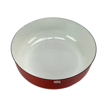 Load image into Gallery viewer, Kaj Franck Arabia Finland Enamel Bowl: Red & White Mid-Century Design