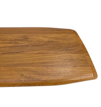 Load image into Gallery viewer, Digsmed Teak Cabaret tray with 8 Holmegaard display glass in two circles, 1960s