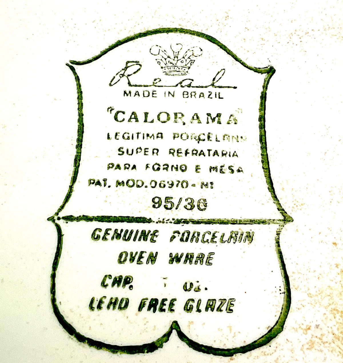 Calorama Porcelain Casserole, Made in Brazil 1960's