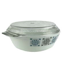 Load image into Gallery viewer, JAJ Pyrex Casserole Dish, Vintage Round Chelsea pattern, Pyrex Model 513 - MOJO Shop