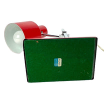 Load image into Gallery viewer, Green felt with a maker's mark of a table lamp on a white background