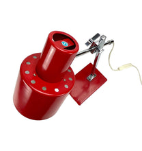 Load image into Gallery viewer, Red metal table lamp with a white background