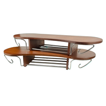 Lade das Bild in den Galerie-Viewer, 2 pcs Mid-century Danish Teak table for barbershop or coats.