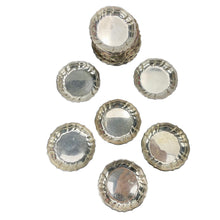 Load image into Gallery viewer, Set of silver decorative plates on a white background