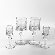 Load image into Gallery viewer, Vintage Kosta Boda "Husar" Set – 1 Wine Glass & 2 Snaps Glasses – Bertil Vallien, Sweden - MOJO Shop