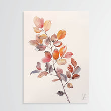 Load image into Gallery viewer, Whispering Autumn / Minimalist Watercolor Branch Print - MOJO Shop