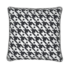 Load image into Gallery viewer, Classic Houndstooth Cushion in Black