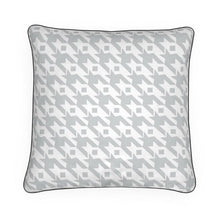 Load image into Gallery viewer, Classic Houndstooth Cushion in Grey