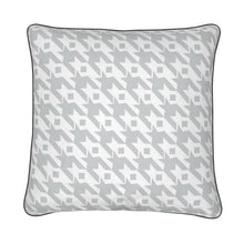 Load image into Gallery viewer, Classic Houndstooth Cushion in Grey