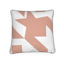 Load image into Gallery viewer, Large Luxury Cushion Houndstooth in Copper
