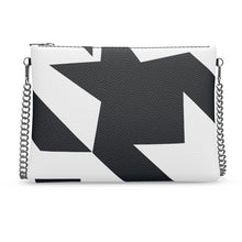 Load image into Gallery viewer, Bespoke Leather Crossbody Bag, Black Houndstooth