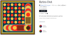 Load image into Gallery viewer, Retro Dot - Orange 70s Funky Dots, NFT Silk Scarf