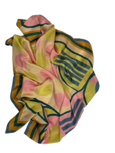 Load image into Gallery viewer, Retro Dot - Pink 70s Funky Dots Mulberry Silk Scarf Square - MOJO Shop -
