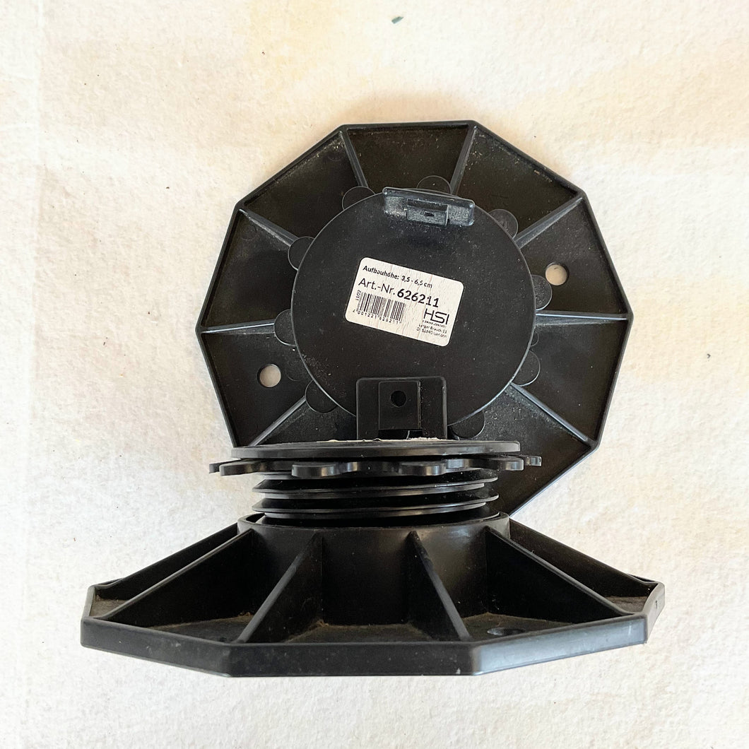 Terrace foot M, 3,5 - 6,5 cm, 2 units, Black