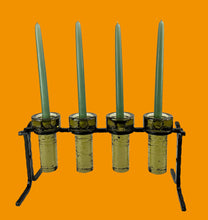 Load image into Gallery viewer, Vintage 1970s Swedish Iron 4-Cylinder Candleholder by Kjell Engman for Kosta Boda – Midcentury Scandinavian Modern
