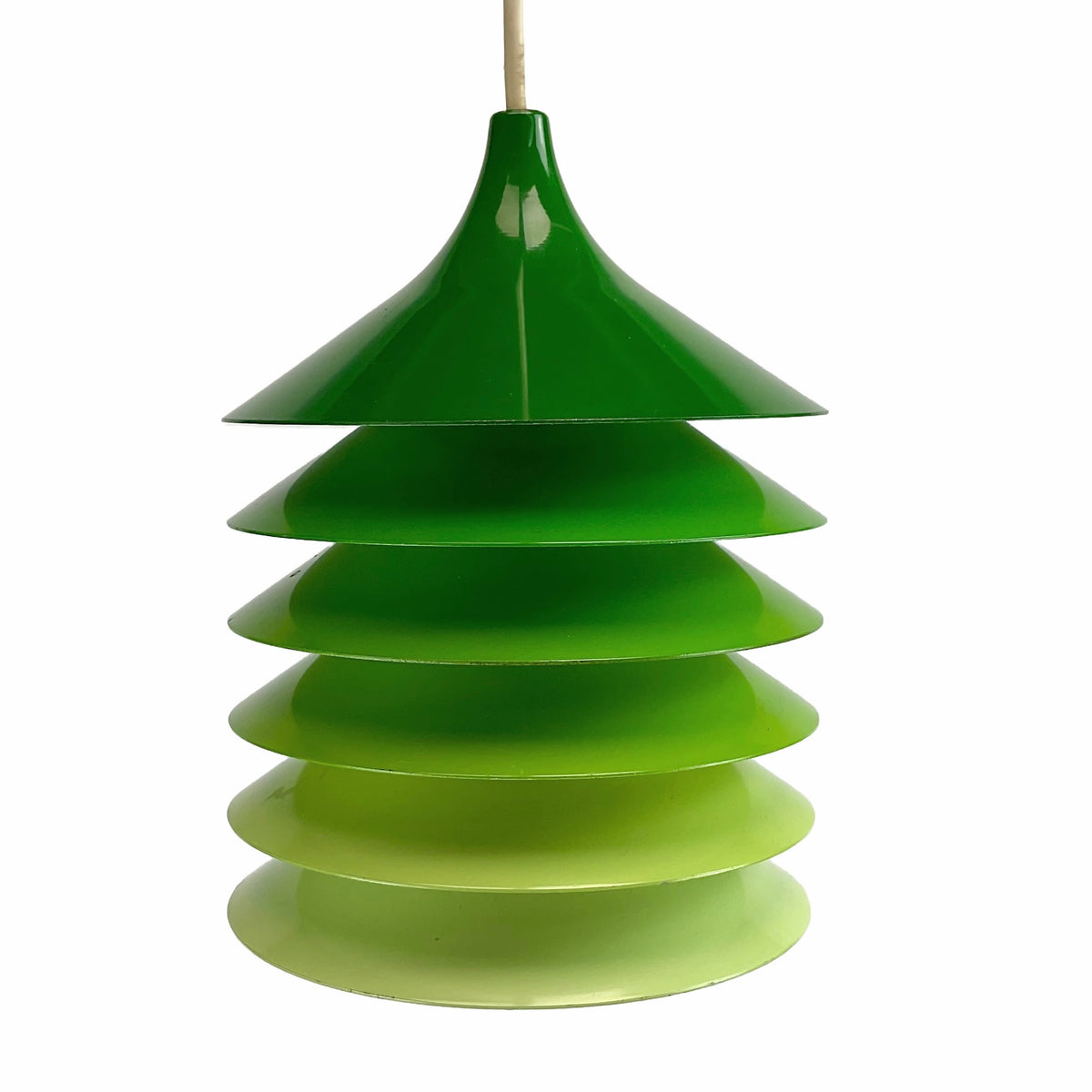 Vintage IKEA DUETT Pendant Lamp by Bent Gantzel-Boysen – Green Gradient Shades (1980s)