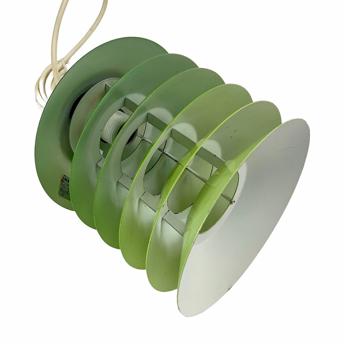 Vintage IKEA DUETT Pendant Lamp by Bent Gantzel-Boysen – Green Gradient Shades (1980s)