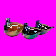 Load image into Gallery viewer, Decorative glass birds on a pink background
