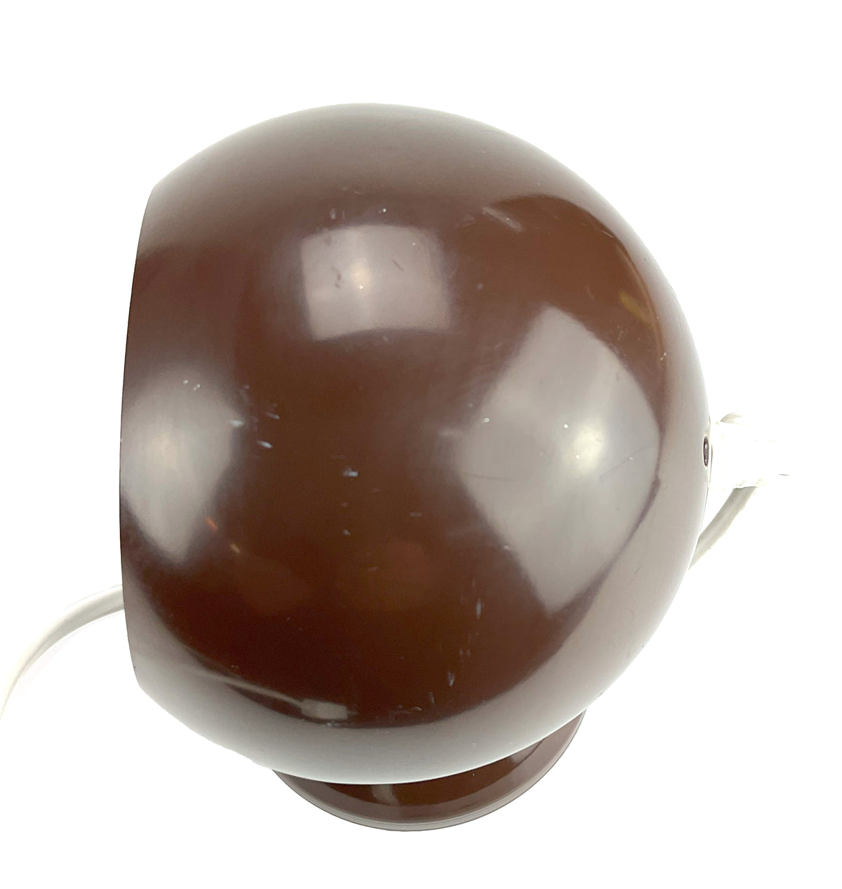 Hamalux Denmark Pair of Iconic Brown Eye Ball Table Lamps, Sold as a set.