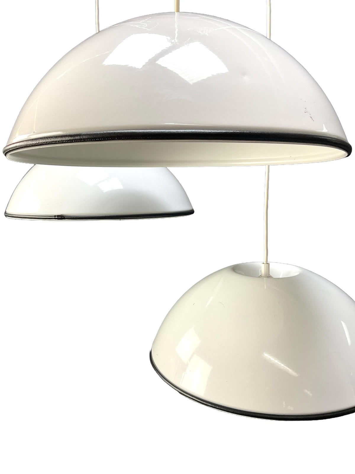 3-piece set of 1962 Flos Italy 'Relemme' pendant ceiling lamps designed by Castiglioni
