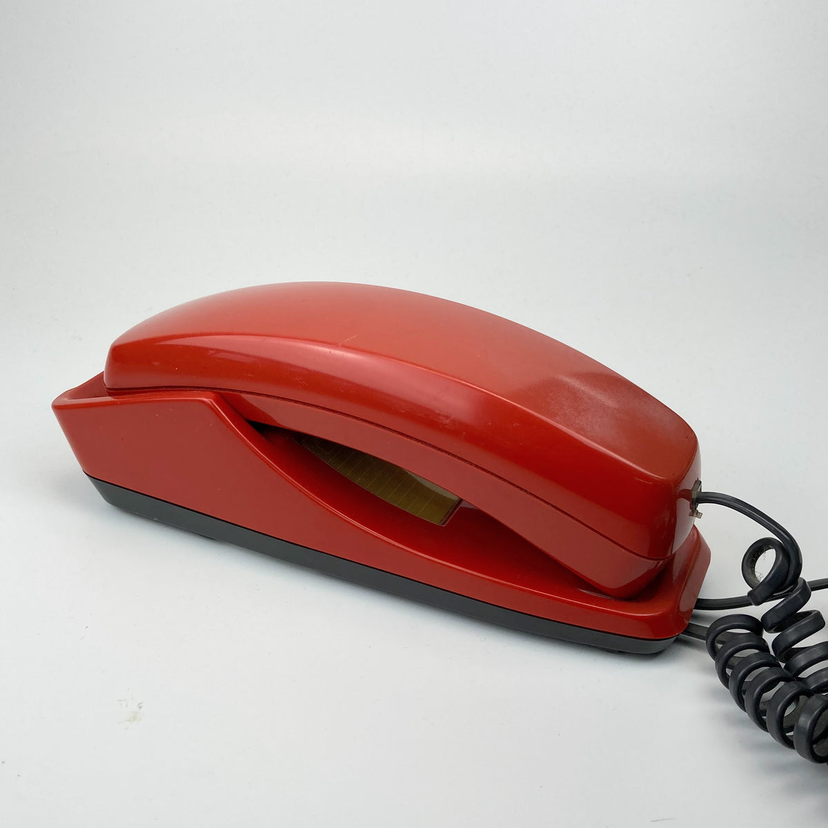 Vintage 1980's Red Retro Phone – Classic Push Button Dial Telephone