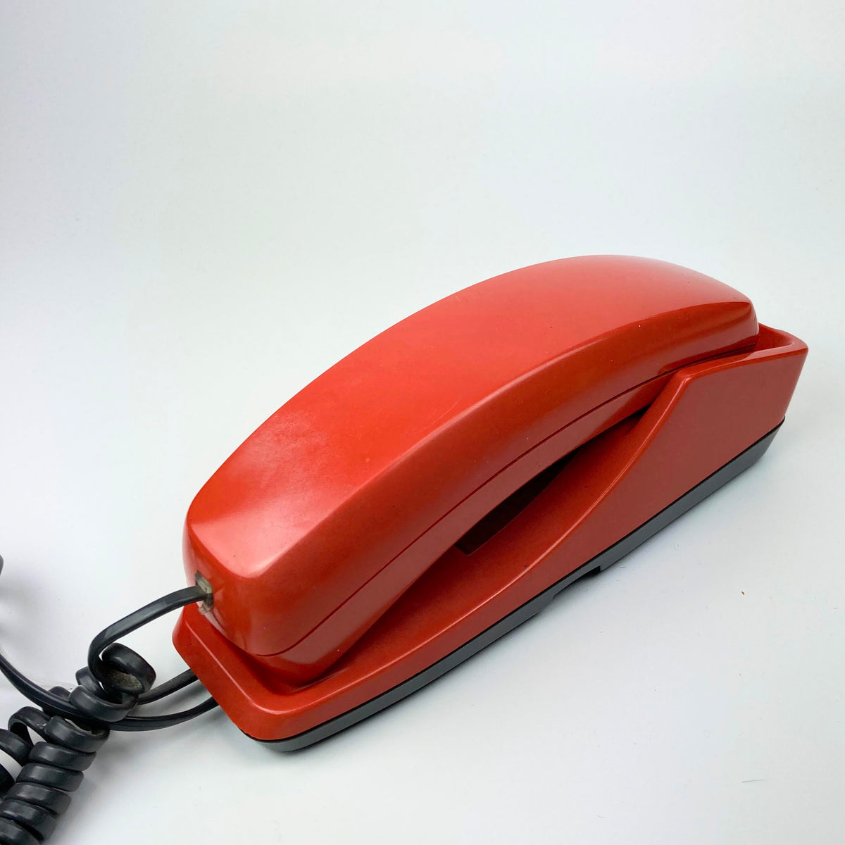 Vintage 1980's Red Retro Phone – Classic Push Button Dial Telephone