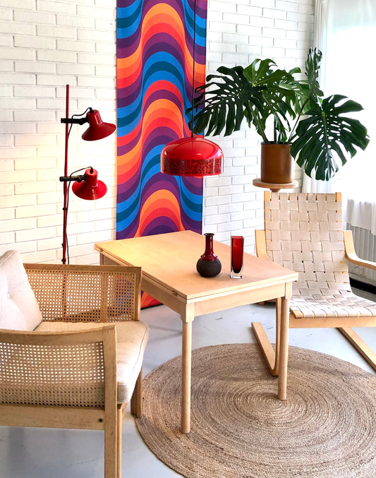 WAVE — Geometric Danish Design Wall Hanging, 60s–70s Inspired, Printed in Denmark