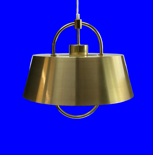 Jo Hammerborg Pendant Brass Lamp, "Hercules" - 1970s Danish Modern Design