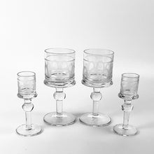 Load image into Gallery viewer, Vintage Kosta Boda &quot;Husar&quot; Set – 1 Wine Glass &amp; 2 Snaps Glasses – Bertil Vallien, Sweden
