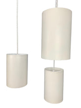 Cargar imagen en el visor de la galería, 3-piece set of Louis Poulsen Cylinder pendant model 16542 in matte white.
